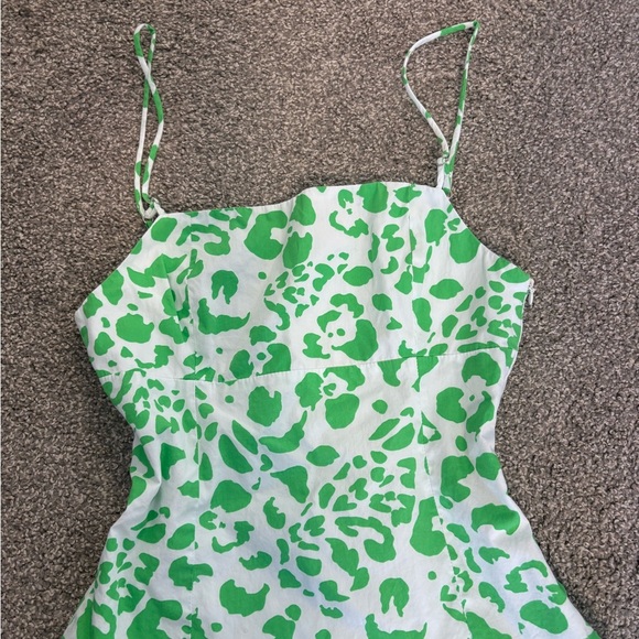 Zara Summer Smocked Square Neckline Printed Bodysuit Size Small - Picture 11 of 14